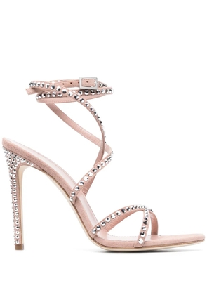 Paris Texas Holly Zoe lace-up 115mm sandals - Pink