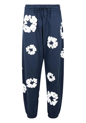 Denim Tears Cotton Wreath-print track pants - Blue