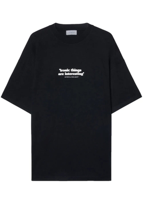Off-White Ironic quote-print cotton T-shirt - Black