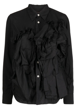 Comme Des Garçons ruffled button-up shirt - Black