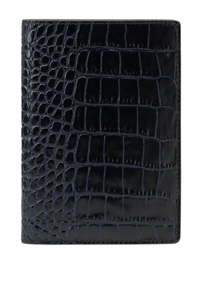 Smythson embossed passport-cover - Blue