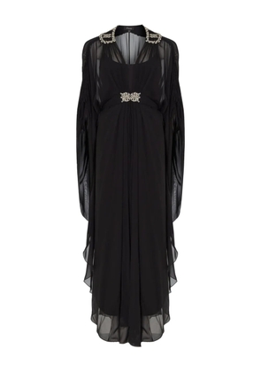 Temperley London beaded cape-sleeve dress - Black