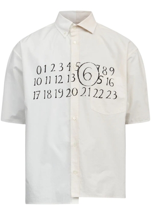 MM6 Maison Margiela asymmetric cotton shirt - White