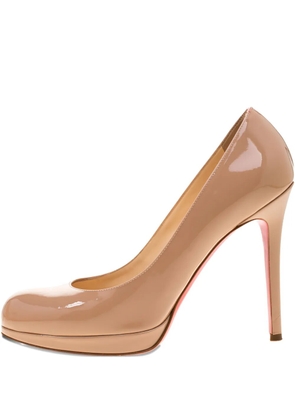 Christian Louboutin Pre-Owned 100mm Neofilo patent leather pumps - Neutrals