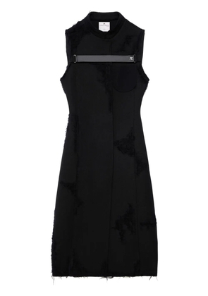 Courrèges sleeveless virgin-wool coat - Black