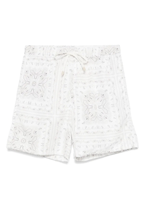Eleventy bandana-print swim shorts - White