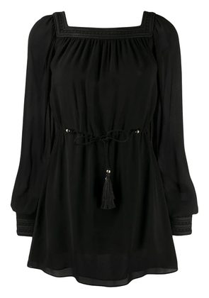 Saint Laurent square neck mini dress - Black