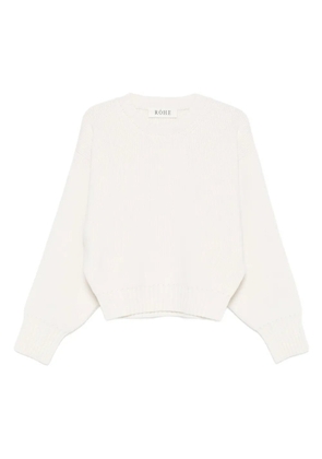 Róhe sculptural crew-neck sweater - White