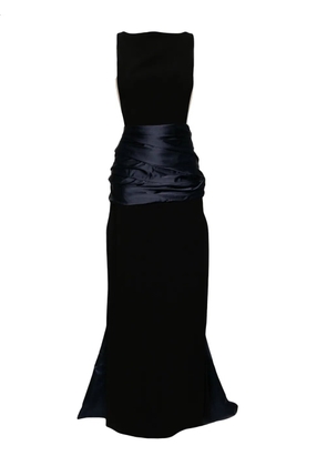 Isabel Sanchis boatneck sheer sides gown - Blue