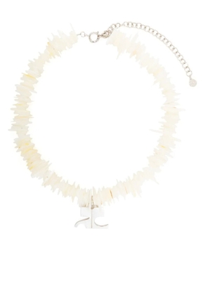 Courrèges Coral choker necklace - White