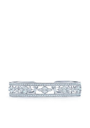 KWIAT 18kt white gold diamond Trellis cuff bangle - Silver