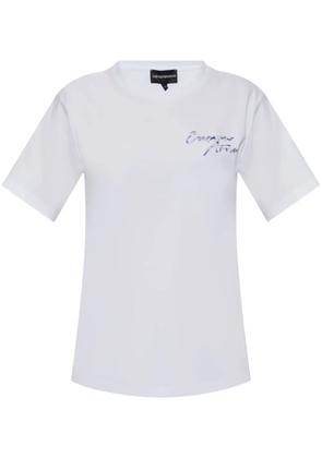 Emporio Armani logo-embroidered T-shirt - White
