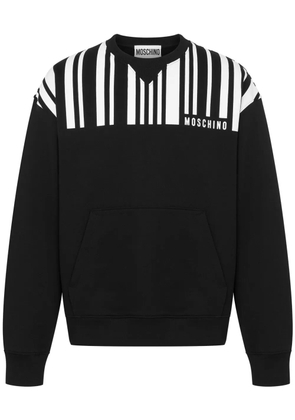 Moschino barcode-print cotton sweatshirt - Black