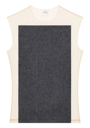 Courrèges Illusion top - Neutrals