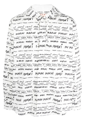 Marni Mega-Marni cotton hooded shirt - White