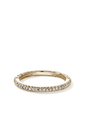 John Hardy 14kt yellow gold JH Essential diamond band ring