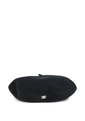 CHANEL Pre-Owned 1990-2000s wool beret hat - Black