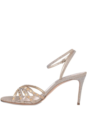 Casadei 80 Divine studded sandals - Gold