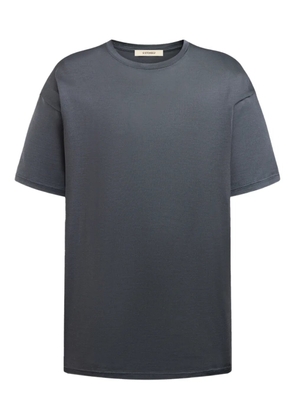 12 STOREEZ silk crew-neck T-shirt - Grey