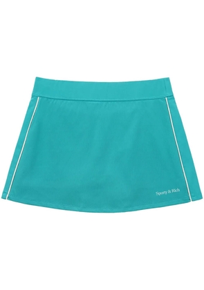 Sporty & Rich logo-print court skirt - Blue