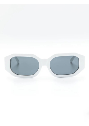 Linda Farrow x The Attico Blake rectangle-frame sunglasses - White