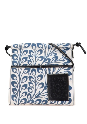 Loewe Pre-Owned 2019 Anagram Canvas Drawstring crossbody bag - White