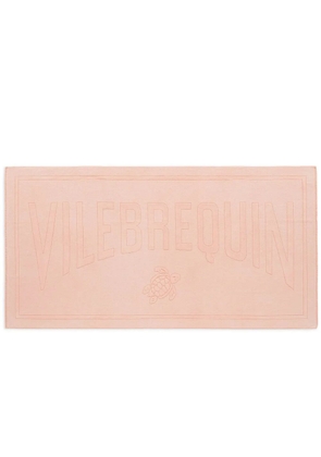 Vilebrequin jacquard-logo beach towel - Orange