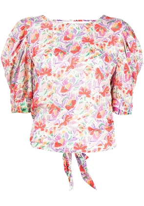 Ba&Sh open-back tie-fastening blouse - Purple