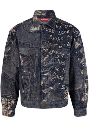 Supreme Archive denim jacquard trucker jacket - Blue