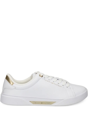 Tommy Hilfiger logo-detail leather sneakers - White