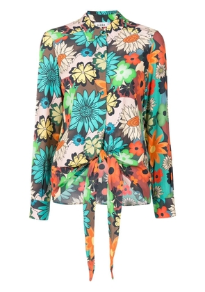 Amir Slama floral-print tie-fastened shirt - Multicolour