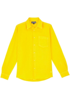 Vilebrequin long-sleeve linen shirt - Yellow