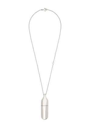 Courrèges flask silver tone neckless