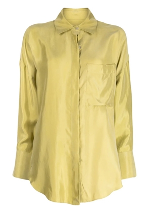 Bambah spread-collar satin shirt - Green