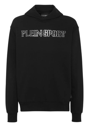Plein Sport Tiger logo-print hoodie - Black