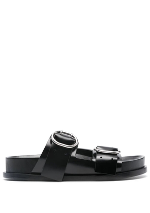 Jil Sander buckled leather sandals - Black