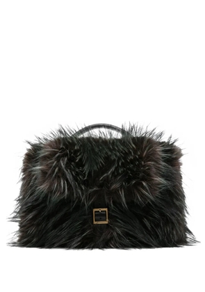 sacai faux fur tote bag - Green