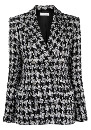 Faith Connexion bouclé houndstooth-pattern blazer - Black