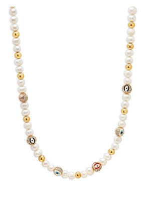 Nialaya Jewelry Evil Eye beaded necklace - Gold