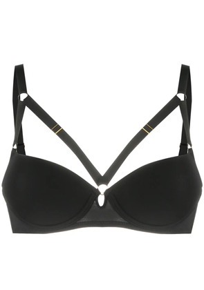 Maison Close strap-embellished padded bra - Black