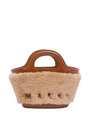 Marni trimmed leather mini bag - Brown