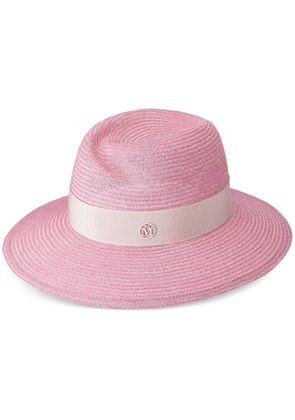 Maison Michel Virginie logo-plaque fedora - Pink