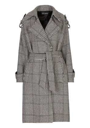 Dolce & Gabbana check-pattern coat - Grey
