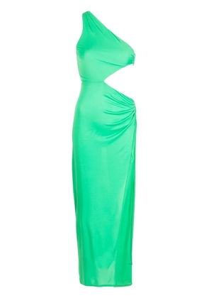 Fleur Du Mal side-knot asymmetric dress - Green