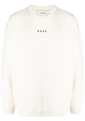 Róhe logo-print long-sleeved sweatshirt - Neutrals