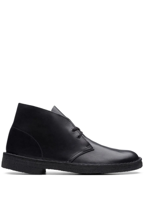 Clarks Originals leather 'Black Polished' desert boots