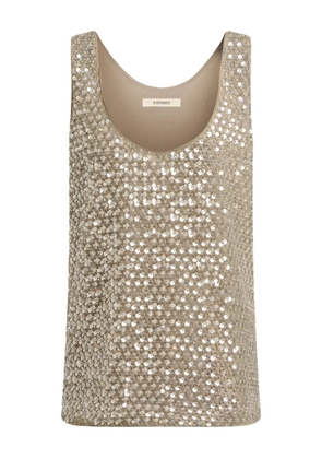 12 STOREEZ sequined top - Neutrals