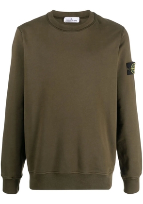 Stone Island Compass-patch cotton sweatshirt - Green