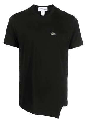 Comme Des Garçons Shirt x Lacoste asymmetric-hem T-shirt - Black