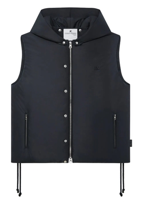 Courrèges logo-patch padded gilet - Black